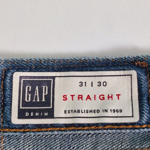 GAP Denim jeans men's size 31X30 denim blue straight vintage Sahara - Picture 6 of 15